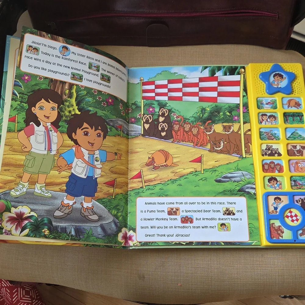 Go Diego Go! Interactive Sound Book - Blue and Yellow